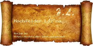 Hochfelder Léna névjegykártya